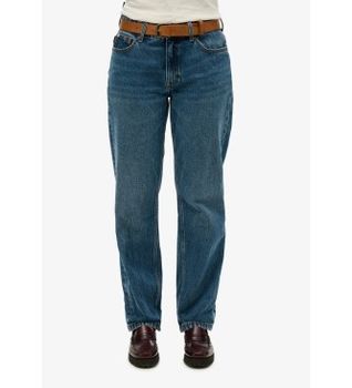 Superdry para mujer. W7011166A Jeans Rise Straight azul (26/32), Casual, Algodón, Denim