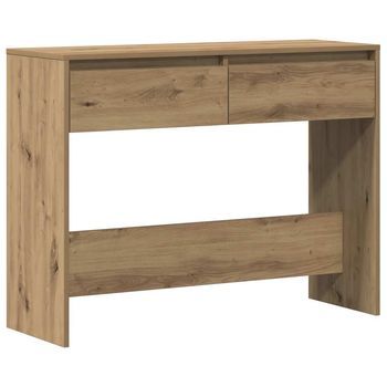 Mesa Consola Madera Ingeniería Roble Artesanal 100x35x76,5 Cm