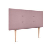 cabecero de tela aqualine con 2 hileras de botones 95x105cm con patas camas 90 - salmon