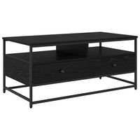 mesa de cafe - mesa de centro - mesa baja roble negro 100 x 51 x 45 cm madera de ingenieria