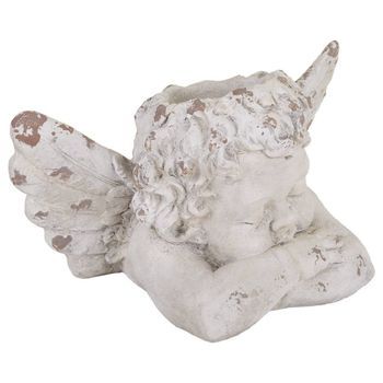 Macetero Angel Magnesio Blanco, 59x36x36h Cm