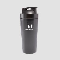 vaso mezclador de metal reciclado de myprotein - negro