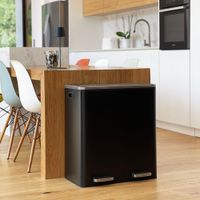 cubo de basura de cocina de reciclaje negro  60l