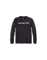 camiseta carhartt core logo t-shirt ls hombre negro