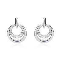 pendientes circulo plata 925 circonita