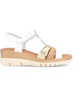 de marila sandalia para mujer de piel con cuna media arda combi blanco