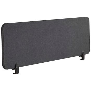 Panel Separador Gris Oscuro 160 X 40 Cm Poliéster Pet Pantalla Acústica Oficina Wally