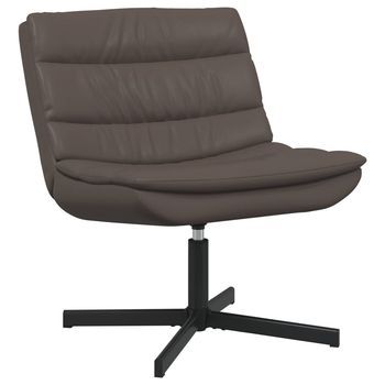Silla Giratoria Marrón 63 X 75 X 76 Cm Pu Brillante Vidaxl
