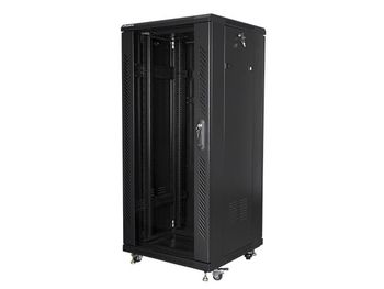 Rack independiente Lanberg FF01-6627-12B 27U 800kg 19'' Acero Negro IP20 con Ventilación
