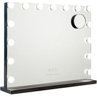 espejo tocador 15 led flamingueo 3 modos luz 58x46x12cm negro