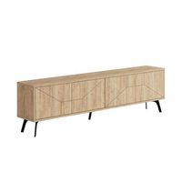 mueble bajo de tv dune 4 compartimentos roble 50x180x296 cm