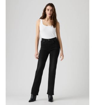 Levi's para mujer. 008SY-0000 Jeans 723 High Rise Straight negro (28/32), Casual, Algodón, Denim