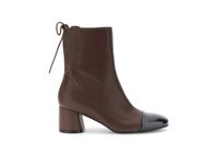botines con cordones en la parte trasera blackdk brown 37