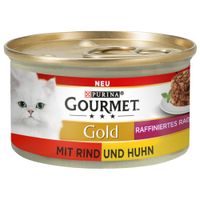 gourmet gold ragu refinado 48 x 85 g - pack ahorro - duo buey y pollo