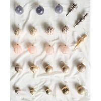 conjunto de 24 bolas de navidad decorativas de vidrio para colgar en el arbol de navidad estilo glam tradicional rosa dorado winterlight