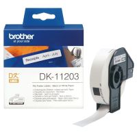 cinta para impresora de etiquetas brother dk-11203 41 mm negro sobre blanco