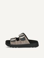 caprice mule beige made of leather without heel size 42