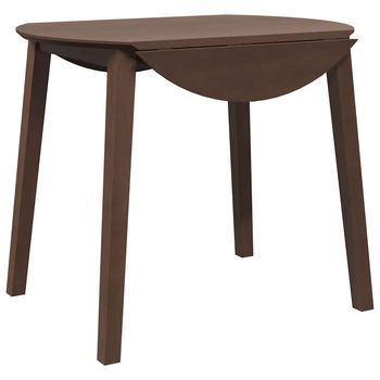 Mesa De Comedor - Mesa De Cocina De Madera Maciza De Caucho Marrón