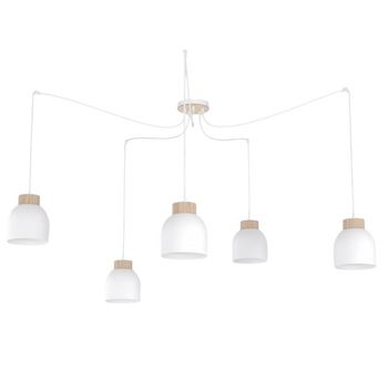 Lámpara colgante prut blanco (5 luces)