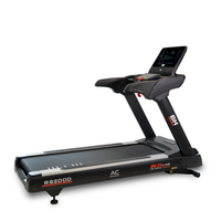 cinta de correr profesional 210 x 94 x 160 cm acero motor ac 40 cv 25 kmh bh fitness 180 kg max negro