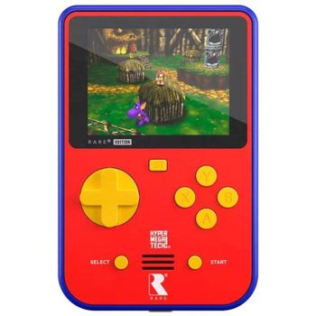 HyperMegaTech Super Pocket Rare Retro Portátil 14 Juegos Preinstalados Roja