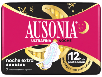 Ausonia Compresa Ultrafina Noche Extra con Alas 7 uds