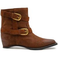 paloma barcelo botines riley suede camel para mujer