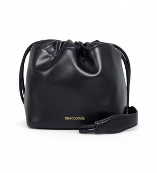 Semicouture para mujer. CNTX22 Bolso Gisele negro (OSFA), Casual, Poliéster