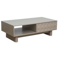 mesa de centro rectangular l120 cm beige octave - oviala