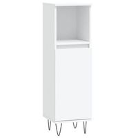 armario de bano madera de ingenieria blanco 30x30x100 cm vidaxl