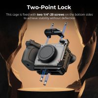 smallrig fx2 half cage para sony fx2 placa superior con sistema de bloqueo hawklock riel nato placa de liberacion rapida arca-swiss para tripode dji gimbal -5591