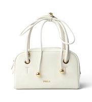 furla para mujer we00915-bx4573 bolso de piel poppy mini dome blanco roto osfa casual clasico