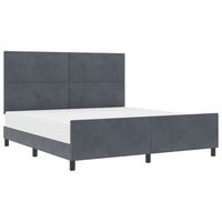 cama tapizada 207x186x128 cm  - gris