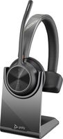 poly - auriculares inalambricos voyager4310uc con soporte de carga plantronics auriculares de un solo oido se conectan a pc con el adaptador bluetooth usb-a y a celulares a traves de bluetooth