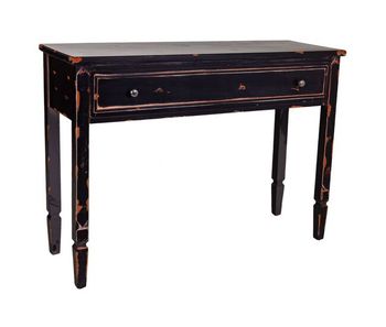 Recibidor de madera negro 112x38x82h cm