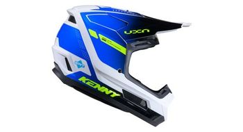 Casco integral kenny performance azul blanco