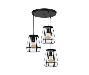 Plafon de techo metal color negro serie guia 42cm