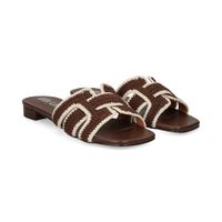 bibi lou sandalias planas mujer - marron talla 40