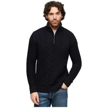 Superdry Jersey Pull Jacob Cable demi-zip para hombre