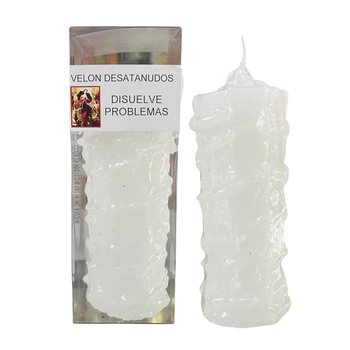 THE BUBBLE SHOP - Velón Desatanudos Blanco | Vela Especial para Acabar con Peleas y Discusiones
