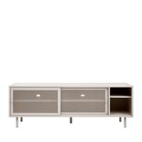 mueble de tv 2 puertas 2 estantes de metal l160cm - colorgreige