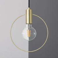 ledkia lighting - lampara colgante metal mini otos  diseno vintage elegante  compatible con bombilla led e27  para hogar y oficinas  cable ajustable dorado hierro