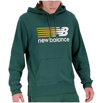 New Balance Jersey Sweat à capuche avec logo graphique en vert para hombre