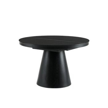 Mesa De Comedor Redonda Extensible Cassie Negro