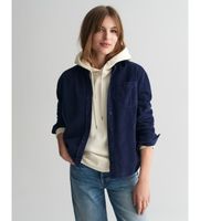 gant para mujer 4300399 camisa regular fit de pana marino 34 casual algodon manga larga