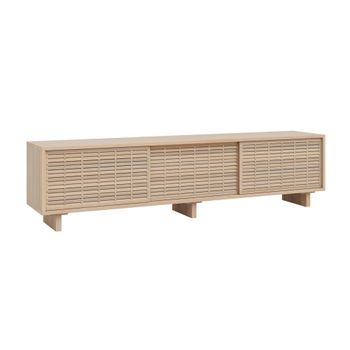 Mueble TV en madera de pino natural 180 cm Sin barnizar