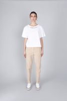 camiseta con aplicacion de pedreria off white
