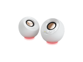 Altavoces para PC - Creative Pebble SE, Iluminación RGB, USB-C, plug-and-play, Blanco