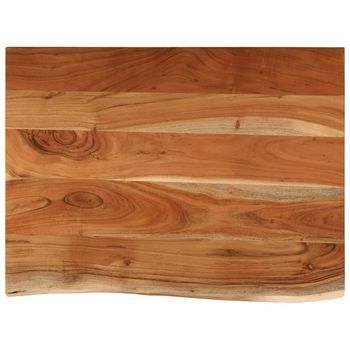 Encimera De Baño Rectangular Madera Maciza Acacia 70x60x3,8 Cm Vidaxl