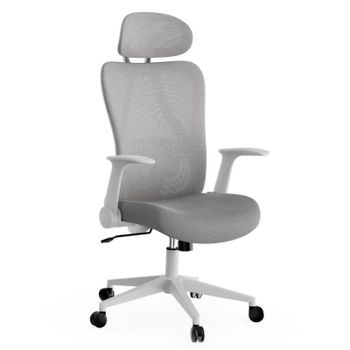Silla ergonómica Sense7 Noxo respaldo malla reposabrazos abatibles gris y negro